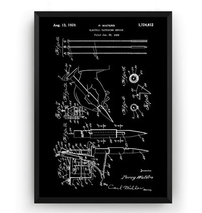 Tattoo Machine 1929 Patent Print - Magic Posters