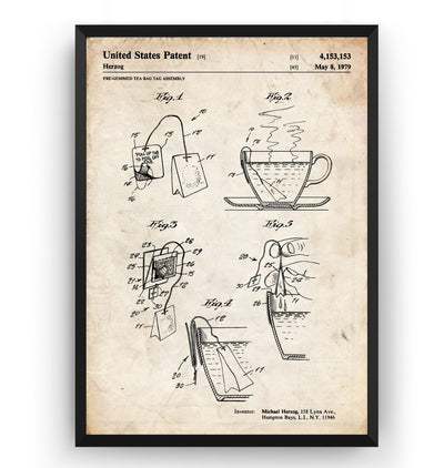 Tea Bag 1979 Patent Print - Magic Posters