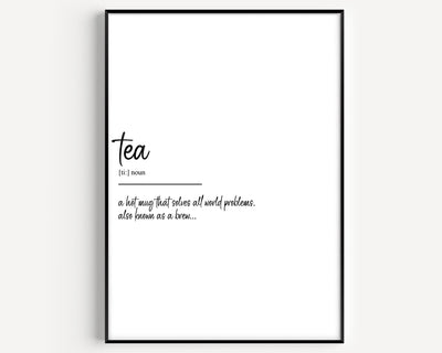 Tea Definition Print V2 - Magic Posters