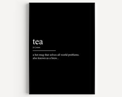 Tea Definition Print V2 - Magic Posters