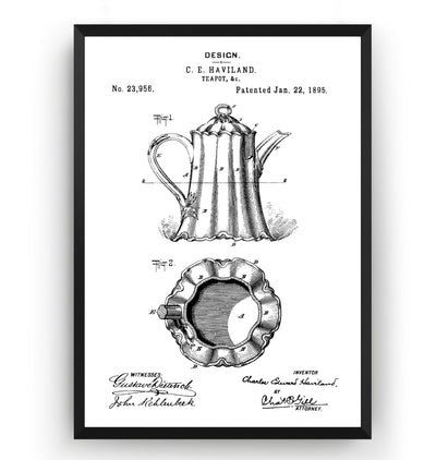 Tea Pot 1895 Patent Print - Magic Posters