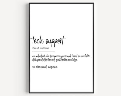 Tech Support Definition Print - Magic Posters