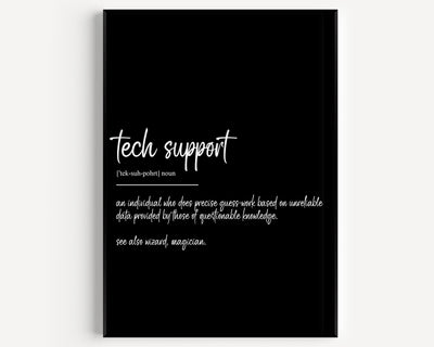 Tech Support Definition Print - Magic Posters
