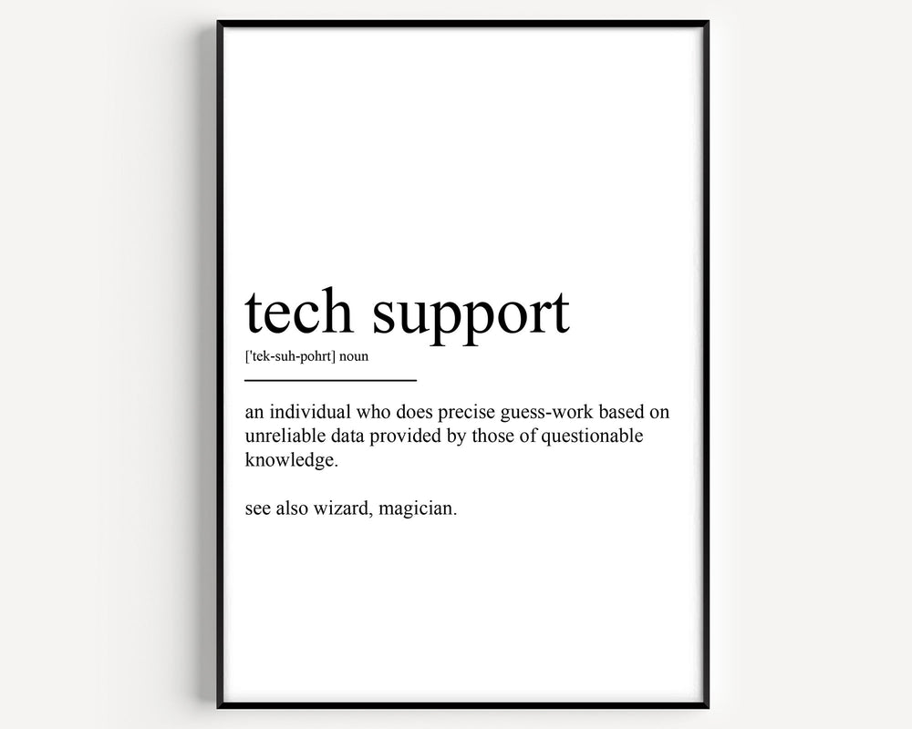 Tech Support Definition Print - Magic Posters