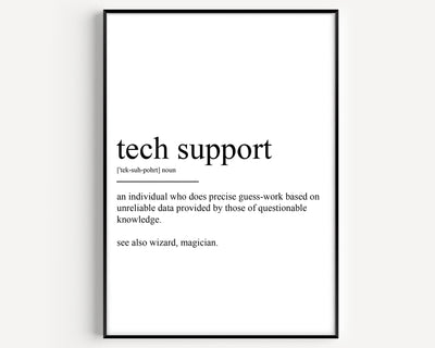 Tech Support Definition Print - Magic Posters