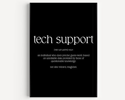 Tech Support Definition Print - Magic Posters