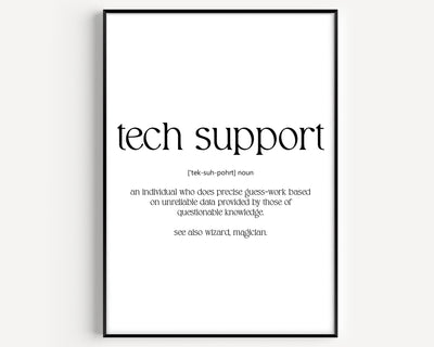 Tech Support Definition Print - Magic Posters