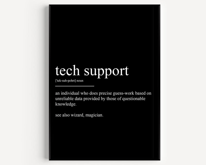 Tech Support Definition Print - Magic Posters