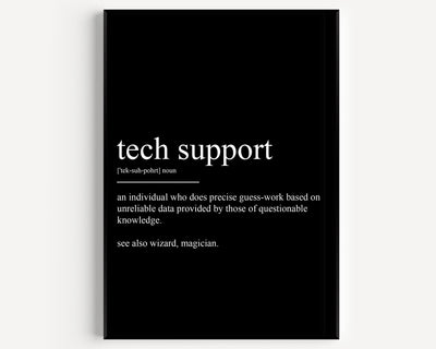 Tech Support Definition Print - Magic Posters