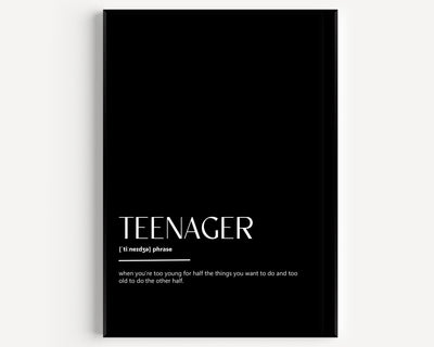 Teenager Definition Print - Magic Posters