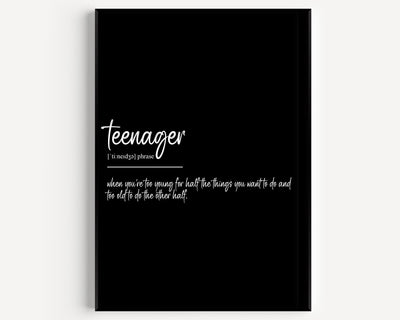 Teenager Definition Print - Magic Posters