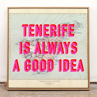 Tenerife Retro Pop Art Map Print - Magic Posters