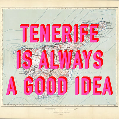Tenerife Retro Pop Art Map Print