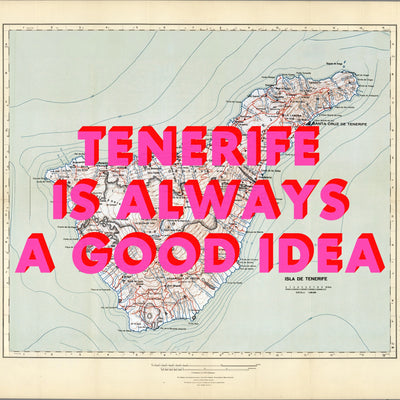 Tenerife Retro Pop Art Map Print