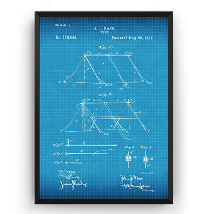 Tent 1891 Patent Print - Magic Posters