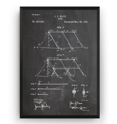 Tent 1891 Patent Print - Magic Posters