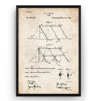 Tent 1891 Patent Print - Magic Posters