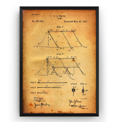 Tent 1891 Patent Print - Magic Posters
