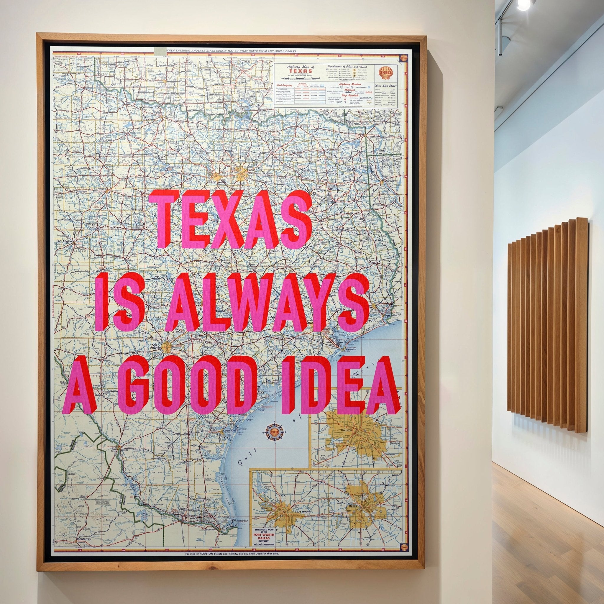 Texas Retro Pop Art Map Print (portrait) - Magic Posters