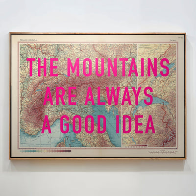 The Alps Retro Pop Art Map Print - Magic Posters