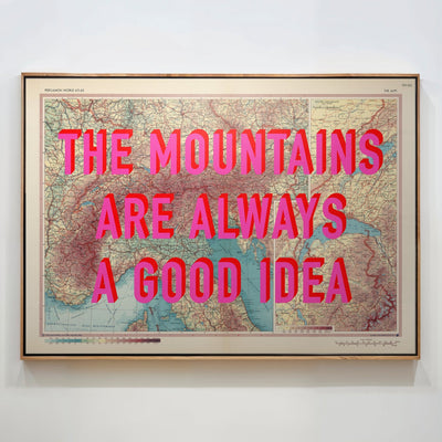 The Alps Retro Pop Art Map Print - Magic Posters