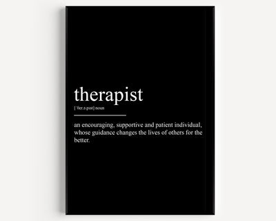 Therapist Definition Print - Magic Posters