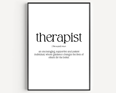 Therapist Definition Print - Magic Posters