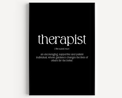 Therapist Definition Print - Magic Posters