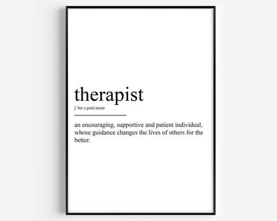 Therapist Definition Print - Magic Posters