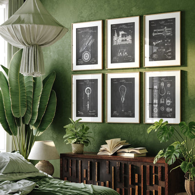 Thomas Edison Set Of 6 Patent Prints - Magic Posters
