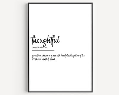 Thoughtful Definition Print - Magic Posters