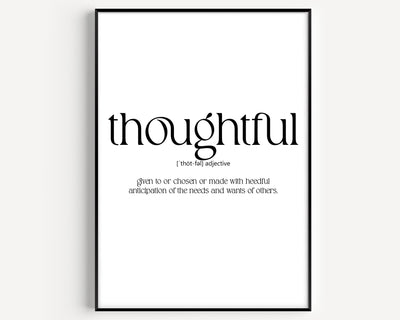 Thoughtful Definition Print - Magic Posters