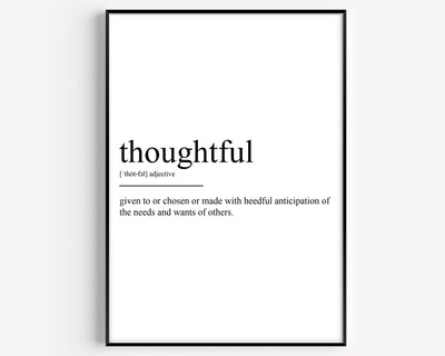 Thoughtful Definition Print - Magic Posters