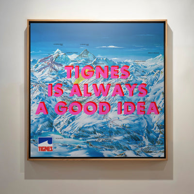 Tignes Retro Pop Art Ski Map Print - Magic Posters
