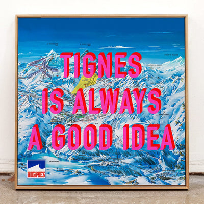 Tignes Retro Pop Art Ski Map Print - Magic Posters