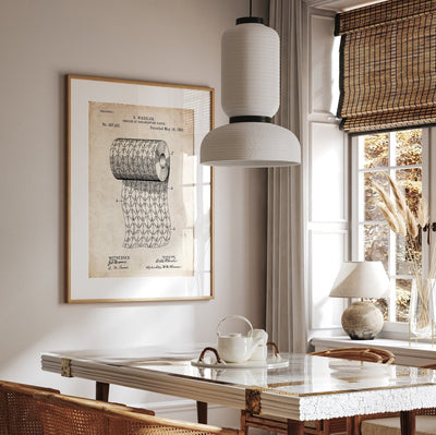 Toilet Paper 1893 Patent Print - Magic Posters