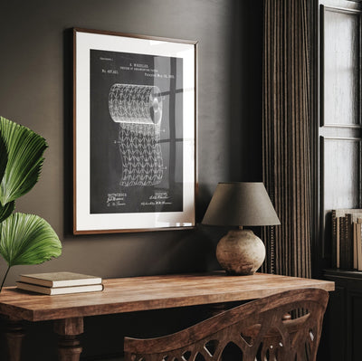 Toilet Paper 1893 Patent Print - Magic Posters