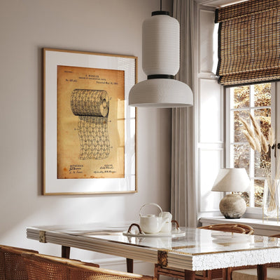 Toilet Paper 1893 Patent Print - Magic Posters