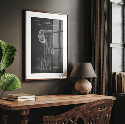 Toilet Roll Patent Print - Magic Posters