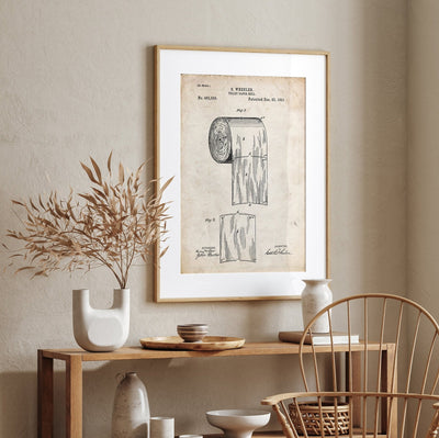 Toilet Roll Patent Print - Magic Posters