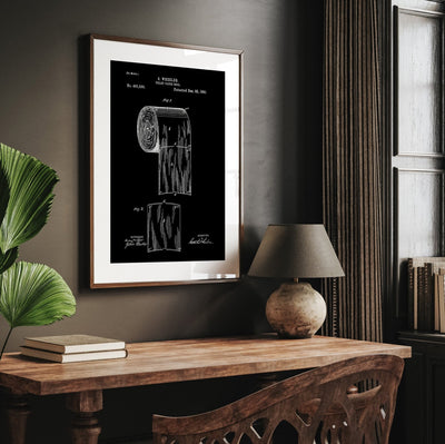 Toilet Roll Patent Print - Magic Posters