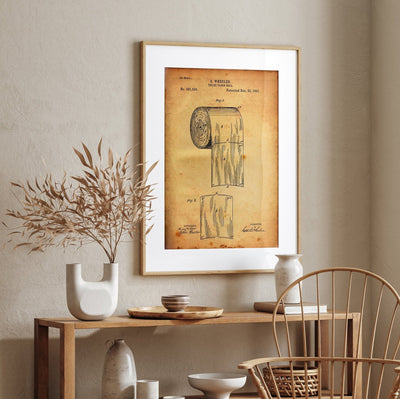Toilet Roll Patent Print - Magic Posters