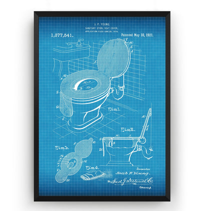 Toilet Seat Cover 1921 Patent Print - Magic Posters