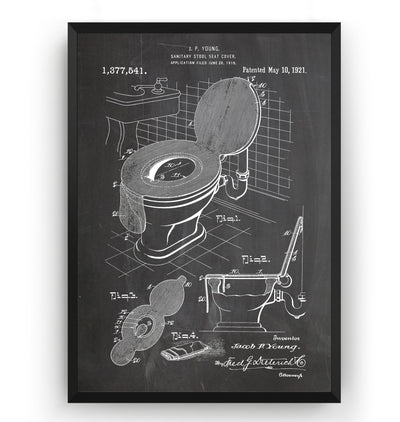 Toilet Seat Cover 1921 Patent Print - Magic Posters