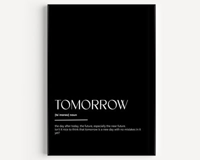 Tomorrow Definition Print - Magic Posters