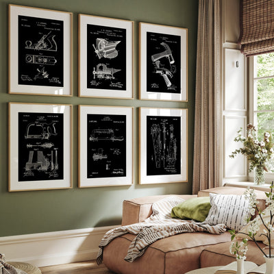 Tools Set Of 6 Patent Prints - Magic Posters