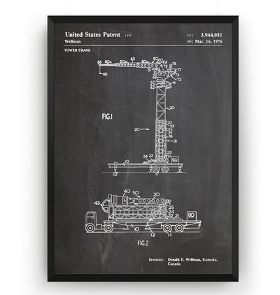 Tower Crane 1976 Patent Print - Magic Posters