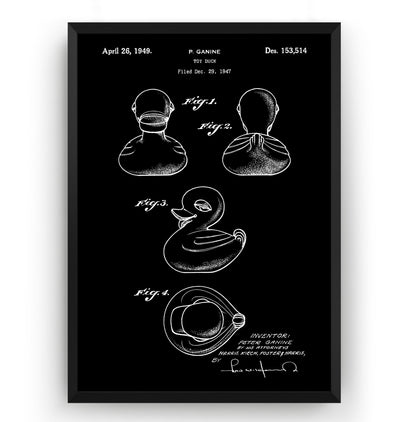 Toy Duck 1949 Patent Print - Magic Posters