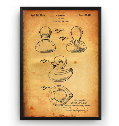 Toy Duck 1949 Patent Print - Magic Posters