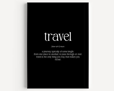 Travel Definition Print - Magic Posters
